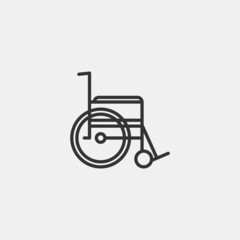 Wheelchair vector icon illustration sign 