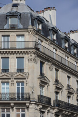 Legendary Parisian attics on old 19th century buildings