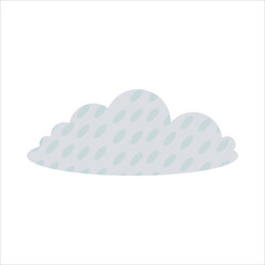 Pastel clouds. Decor for children's parties. Children's illustration, Cute print, vector. Isolated on a white background.