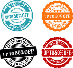 Up to 50% off Round Stamp Collection. Grunge Challenge Badge.