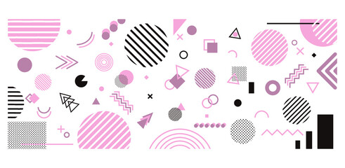 幾何学模様のバナー