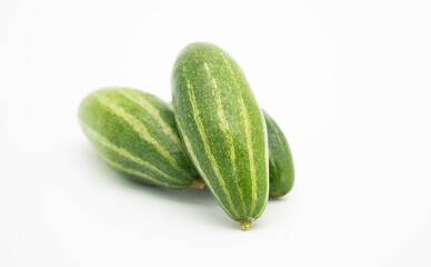 selective focus, pointed gourd isolate on white background