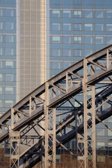 Fototapeta premium Austerlitz Viaduct, a single-deck, steel arch, rail bridge that crosses the Seine in Paris