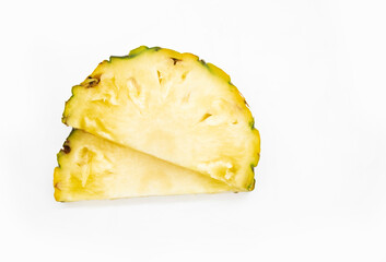 pineapple cut isolated on white background