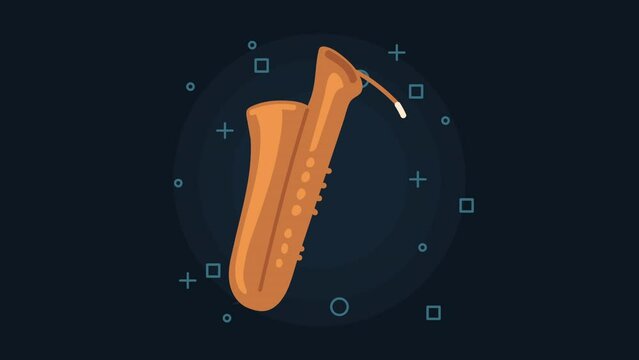 saxophone musical instrument element animation