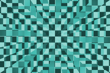 3 D. Blue mosaic pattern. Vector illustration for your design project.