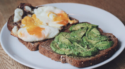 Egg and avocado on toast