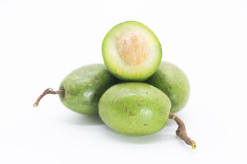 raw olive isolated on white background