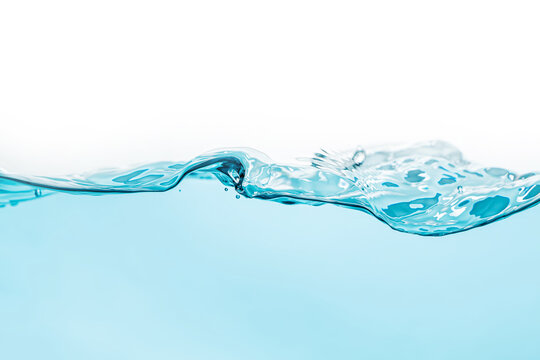 Water splash with bubbles of air, isolated on the white background.
