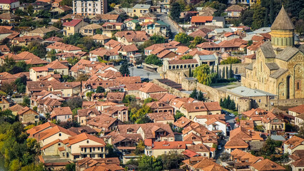 Fototapeta na wymiar Amazing view of the old town, Mtskheta, Georgia.