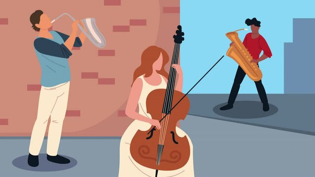 group of musicians playing instruments