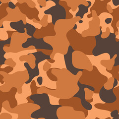 Camouflage seamless pattern. Military texture of spots. Print on fabric and clothing. Vector illustration