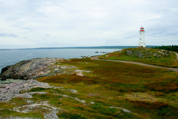 Louisbourg Lighthouse - Nova Scotia - Canada - obrazy, fototapety, plakaty