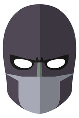Superhero mask. Carnival costume head. Cartoon avatar