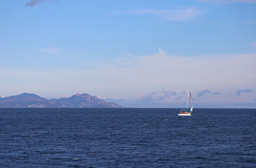 Fototapeta premium View of the bay of Saint-Tropez, in the south of France