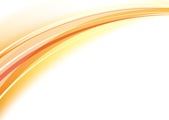 上昇するオレンジ色の大きなカーブ　抽象的な背景