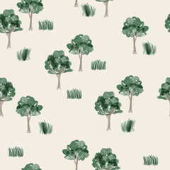 seamless simple tree pattern background , greeting card