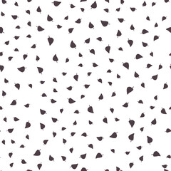 Vintage floral pattern. Seamless pattern with small foliage on a white background. Botanical print with autumn mood. Vector print