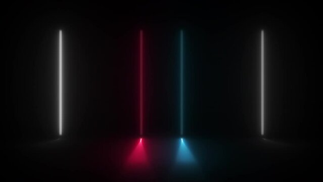 Concept 73-N1 Animated abstract neon light with led light effect and flashing moving pattern.