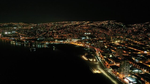 Valparaiso in Chile Aerial View | Die Stadt Valparaiso in Chile aus der Luft