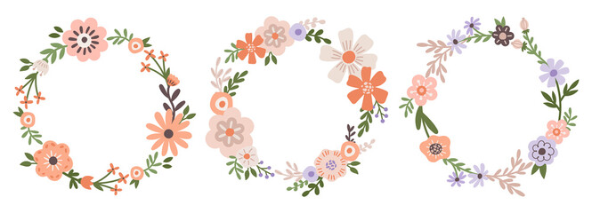 Minimalistic Flowers Wreaths