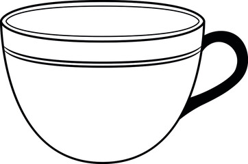 simple drawing cup, cup line art