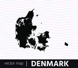 High Detailed Vector Map - Denmark