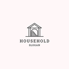 House hold logo icon design template 