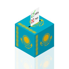kazakhstan ballot box. vector illustration