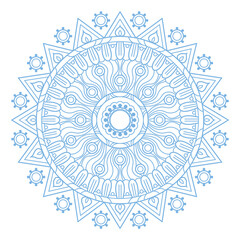 Decorative circular line pattern in traditional Indian style