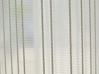 white curtain fabric close up