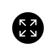 Obraz premium Full size icon in black round