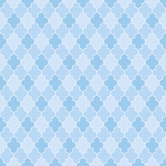 Arabic seamless pattern grid lantern shapes tiles.