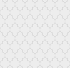 Gray arabic seamless pattern grid lantern shapes