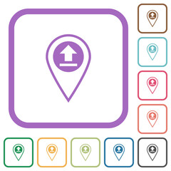 Upload GPS map location simple icons