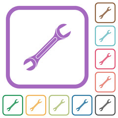 Single wrench simple icons
