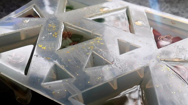 Blow torch Orgone meditation crystal gemstone resin pyramid silicone mould
