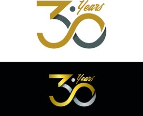 30 years anniversary logo design