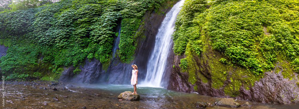 Canvas Prints Munduk waterfall in Bali