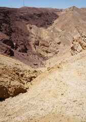 Hiking in mountains near Eilat, South Israel