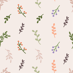 Spring Floral Vector Seamless Pattern