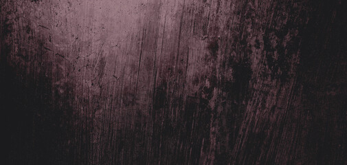 Wall full of scratches. Grungy cement texture for background, Scary dark wall.Black wall