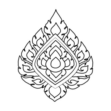 Kanok Thai vector icon set design, Thai art 