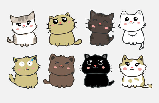 cute cats cartoon. kitten element