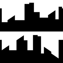 Obraz premium Set of Big City Silhouettes 