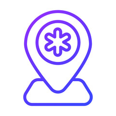 Hospital Location Healthcare Medical, vector graphic Illustration Icon.