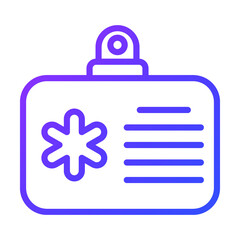 Identification Card Healthcare Medical, vector graphic Illustration Icon.