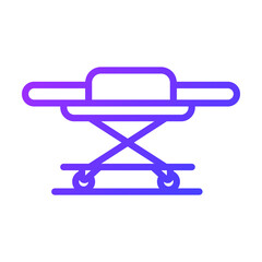 Stretcher Healthcare Medical, vector graphic Illustration Icon.