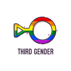 Gender symbol Third Gender. Signs of sexual orientation. Vector.