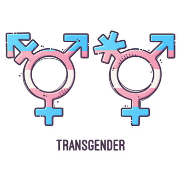 Gender symbol Transgender. Signs of sexual orientation. Vector.